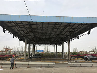 寧波某收費廣場雨棚鋼結構安全性檢測鑒定報告